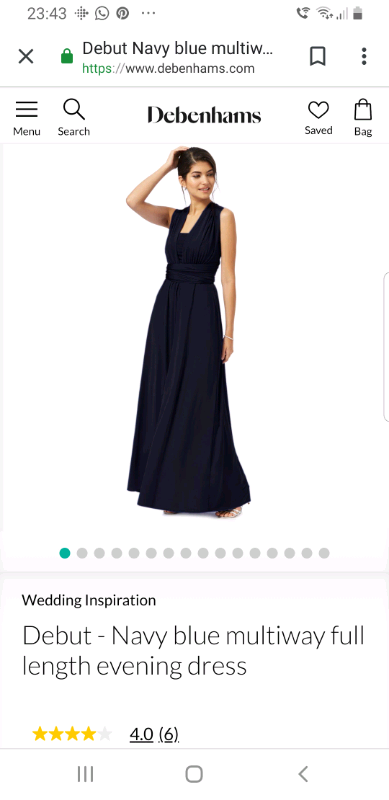 debenhams blue multiway dress